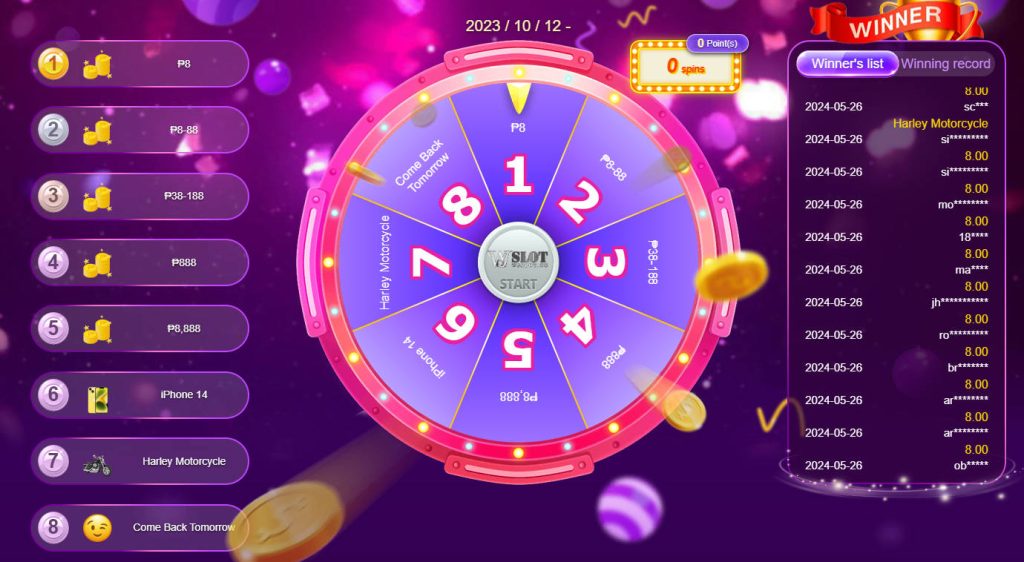 Wjslot Lucky wheel event bonus